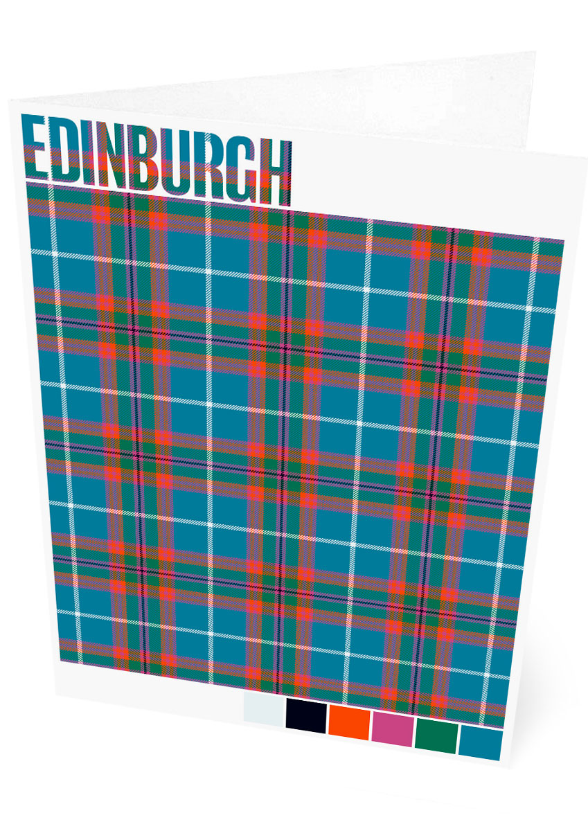 Edinburgh District Ancient tartan – set of two cards