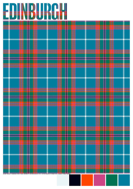 Edinburgh District Ancient tartan – giclée print