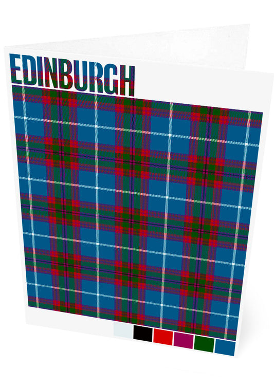 Edinburgh District Modern tartan – set of two cards