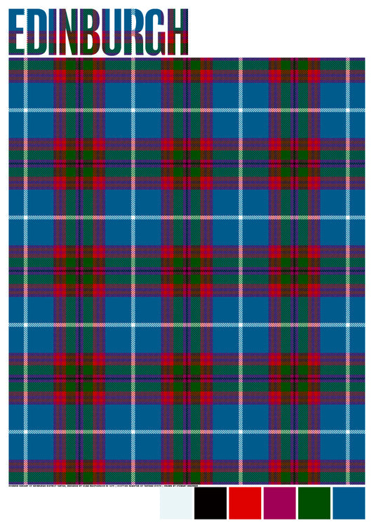 Edinburgh District Modern tartan – poster