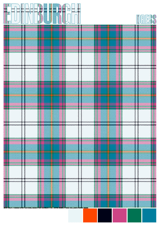 Edinburgh District Dress Ancient tartan – poster