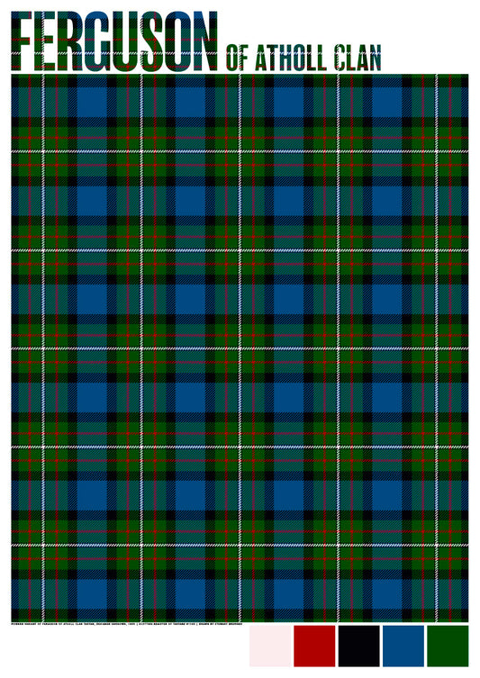 Ferguson of Atholl Clan Modern tartan – poster