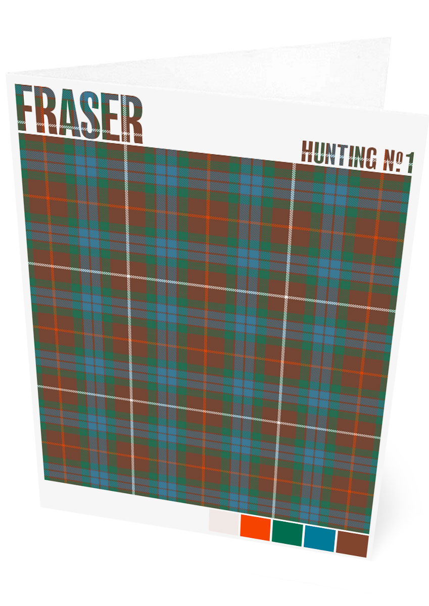 Fraser Hunting #1 Ancient tartan – set of two cards