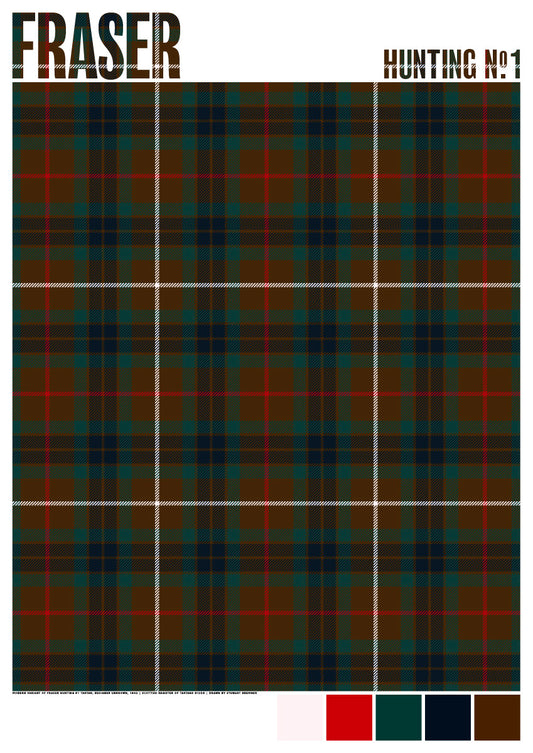 Fraser Hunting #1 Modern tartan – poster