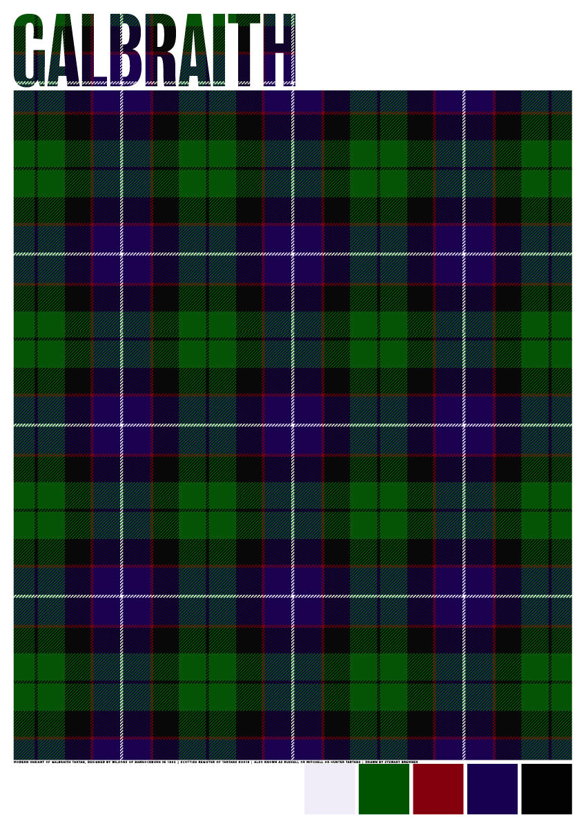 Galbraith Modern tartan – poster