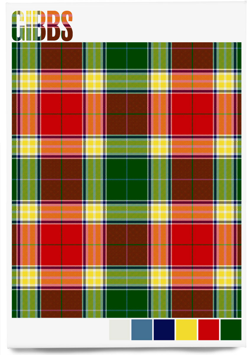 Gibbs Modern tartan – magnet