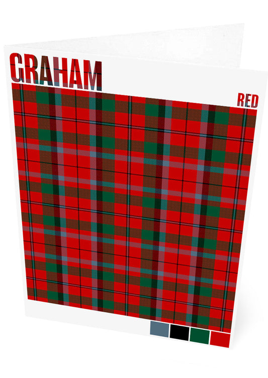 Graham Red Modern tartan – set of two cards