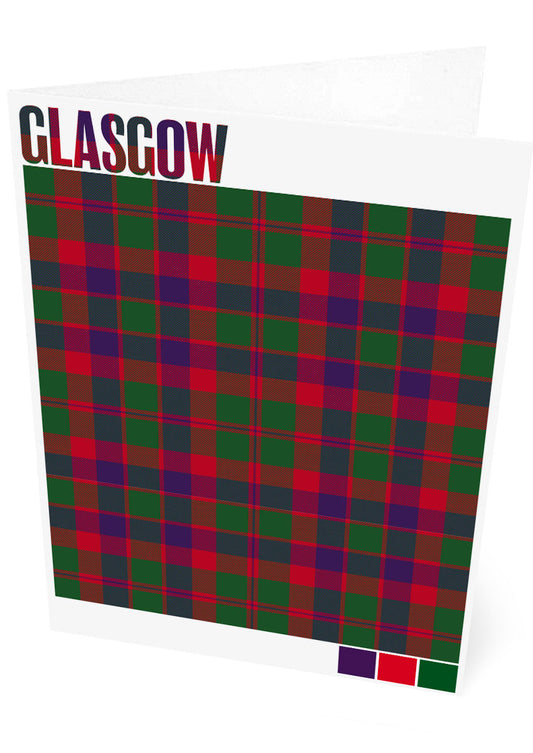 Glasgow Modern tartan – set of two cards