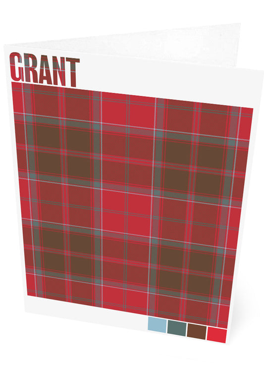 Grant Weathered tartan – set of two cards