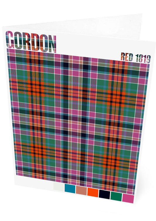 Gordon Red 1819 Ancient tartan – set of two cards