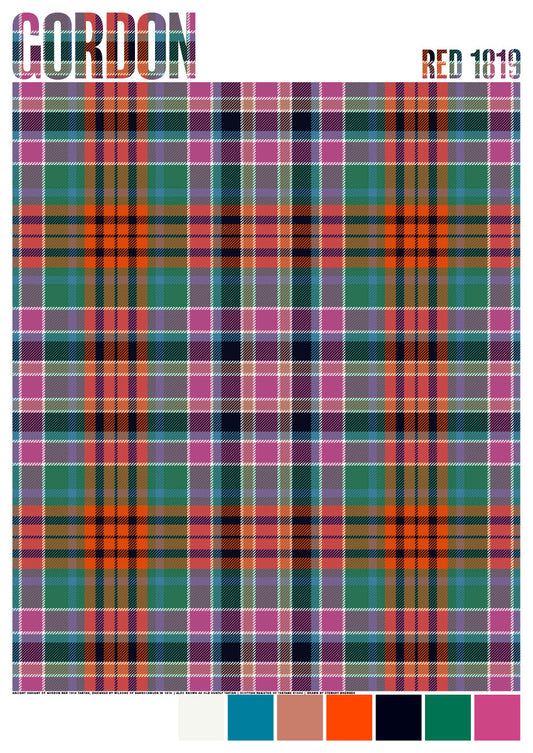 Gordon Red 1819 Ancient tartan – poster