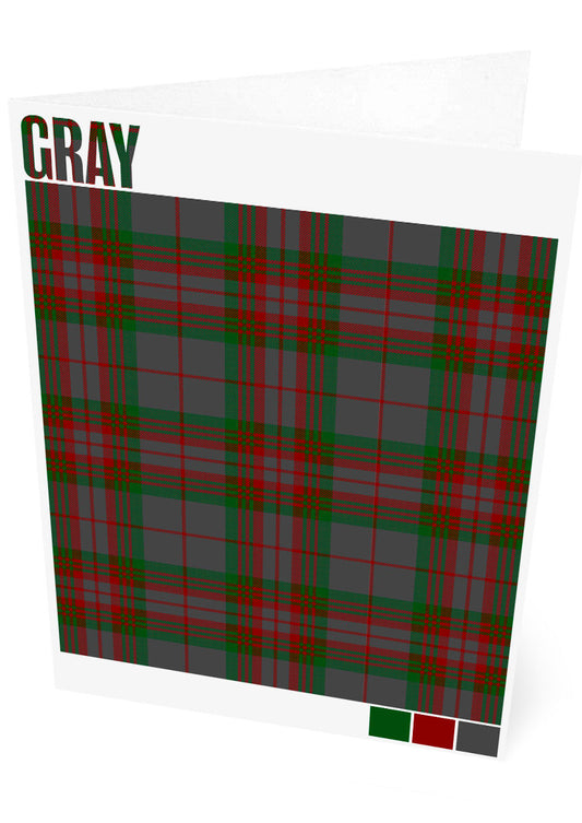 Gray Modern tartan – set of two cards