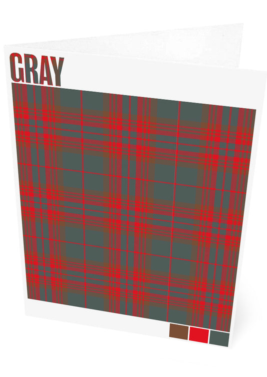 Gray Weathered tartan – set of two cards