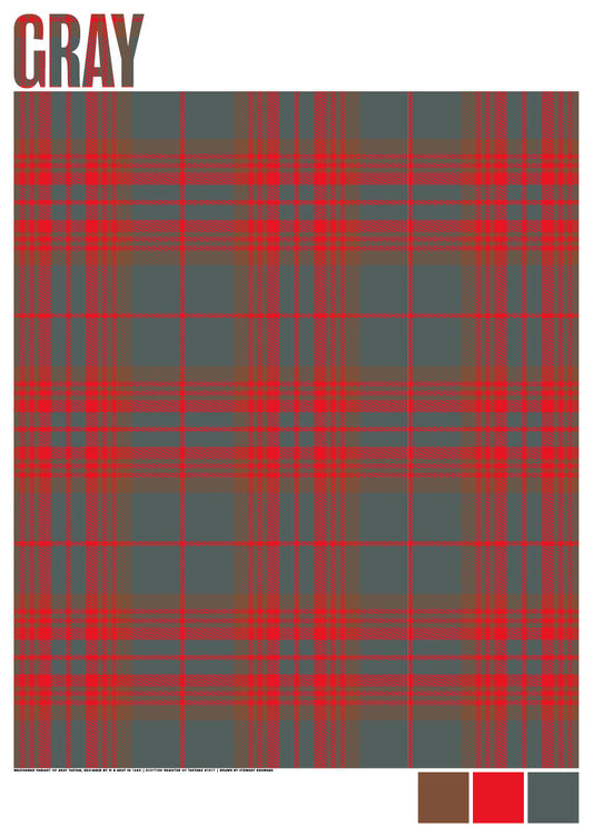 Gray Weathered tartan – poster