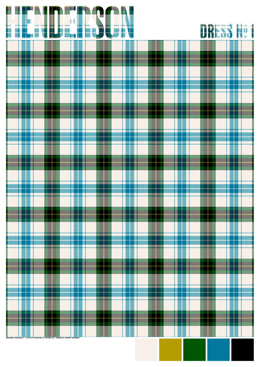 Henderson Dress #1 Modern tartan – giclée print