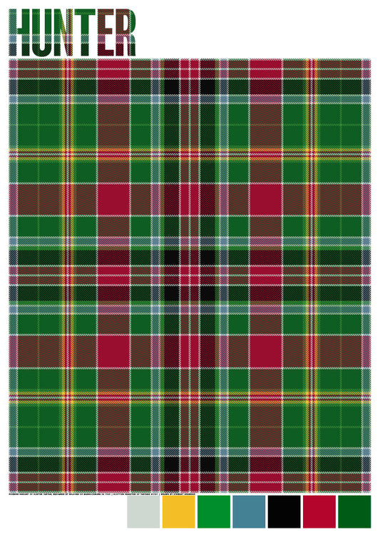 Hunter Modern tartan – giclée print