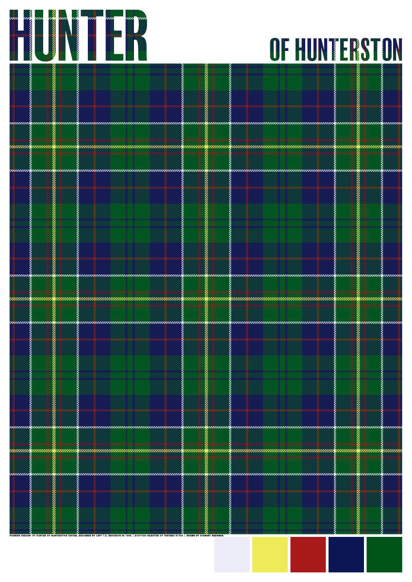 Hunter of Hunterston Modern tartan – giclée print