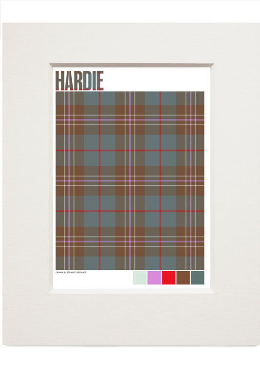 Hardie Weathered tartan – small mounted print