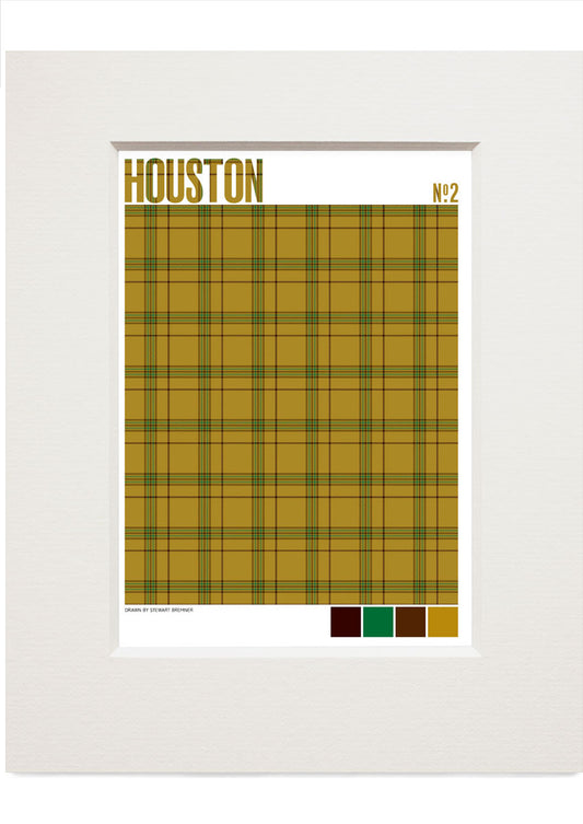 Houston #2 Modern tartan – small mounted print