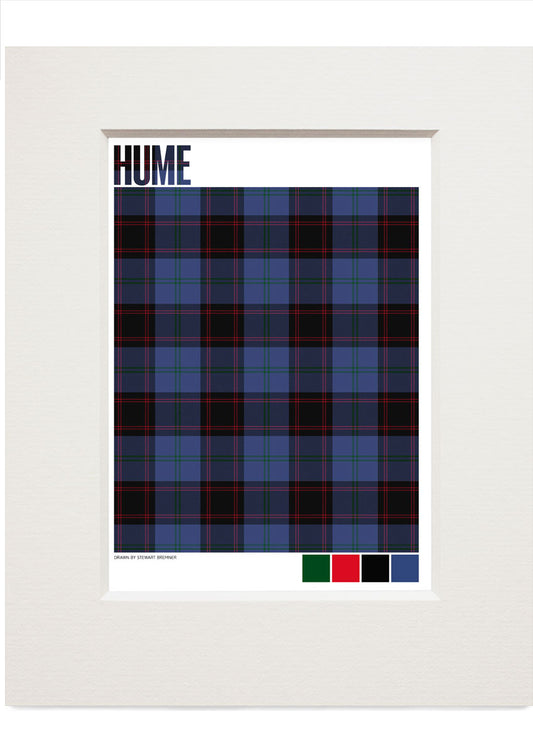 Hume Modern tartan – small mounted print