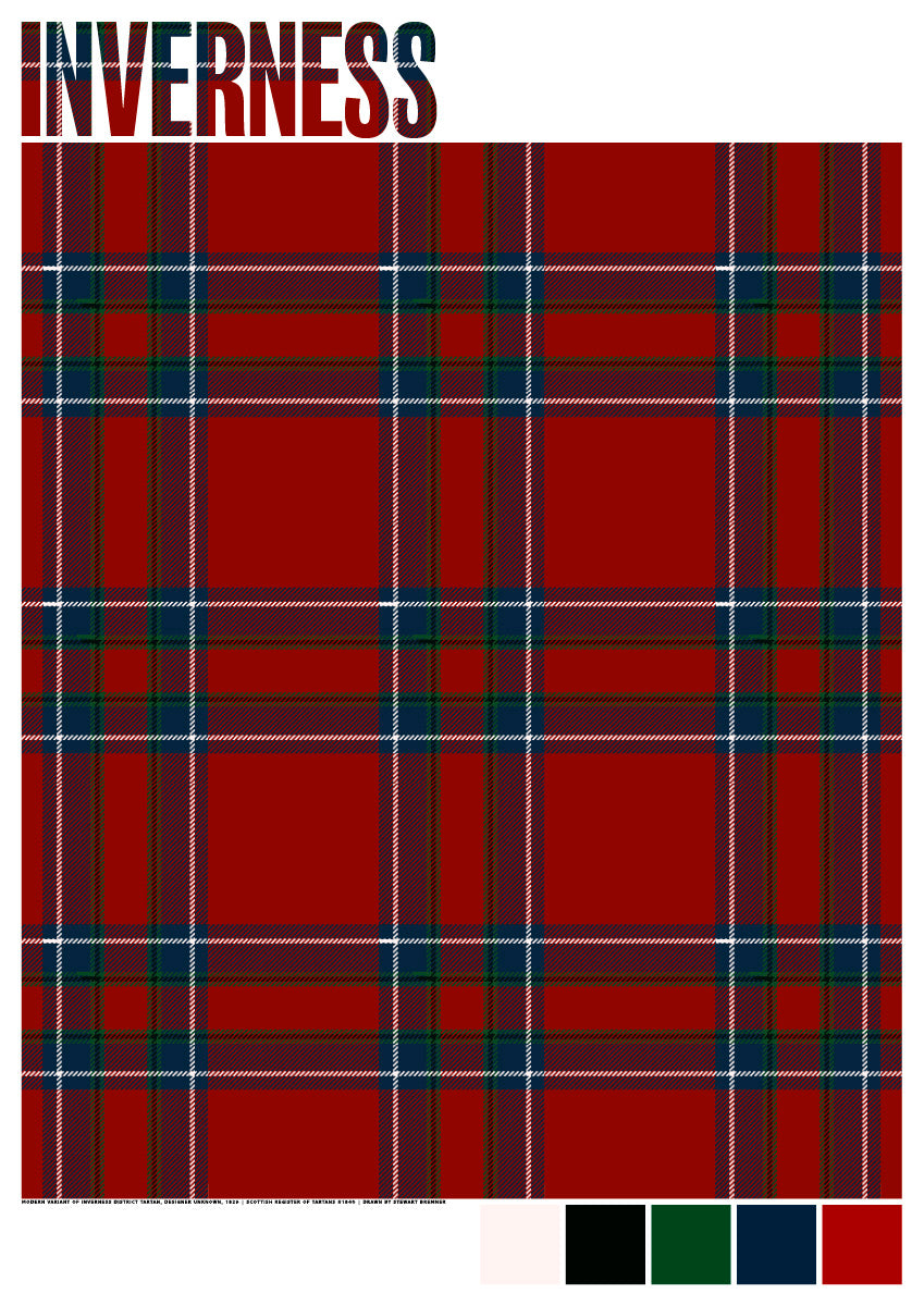 Inverness Modern tartan – giclée print