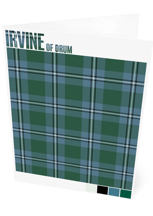 Irvine of Drum Modern tartan – set of two cards