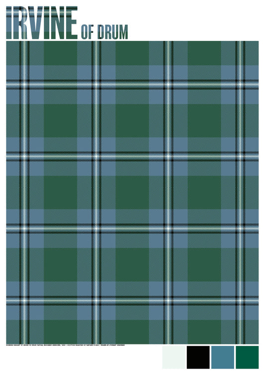 Irvine of Drum Modern tartan – giclée print