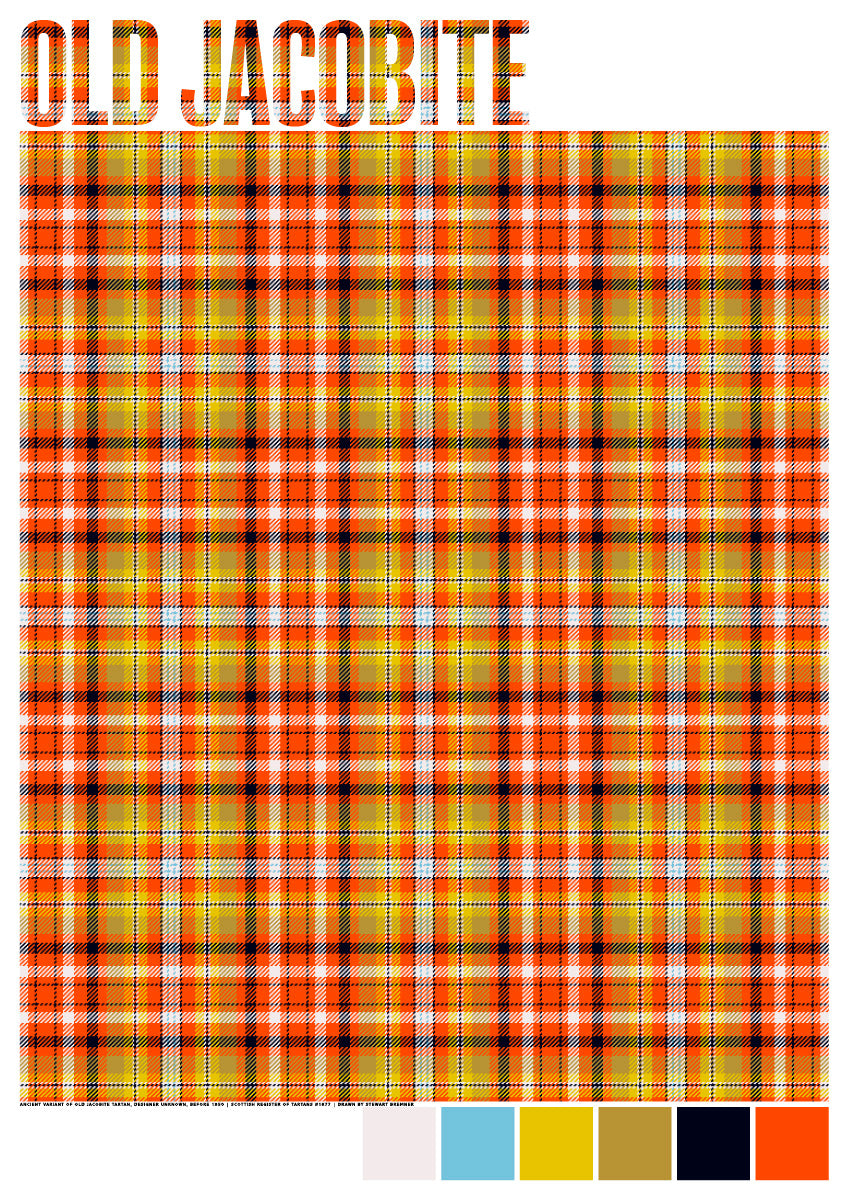 Old Jacobite Ancient tartan – giclée print