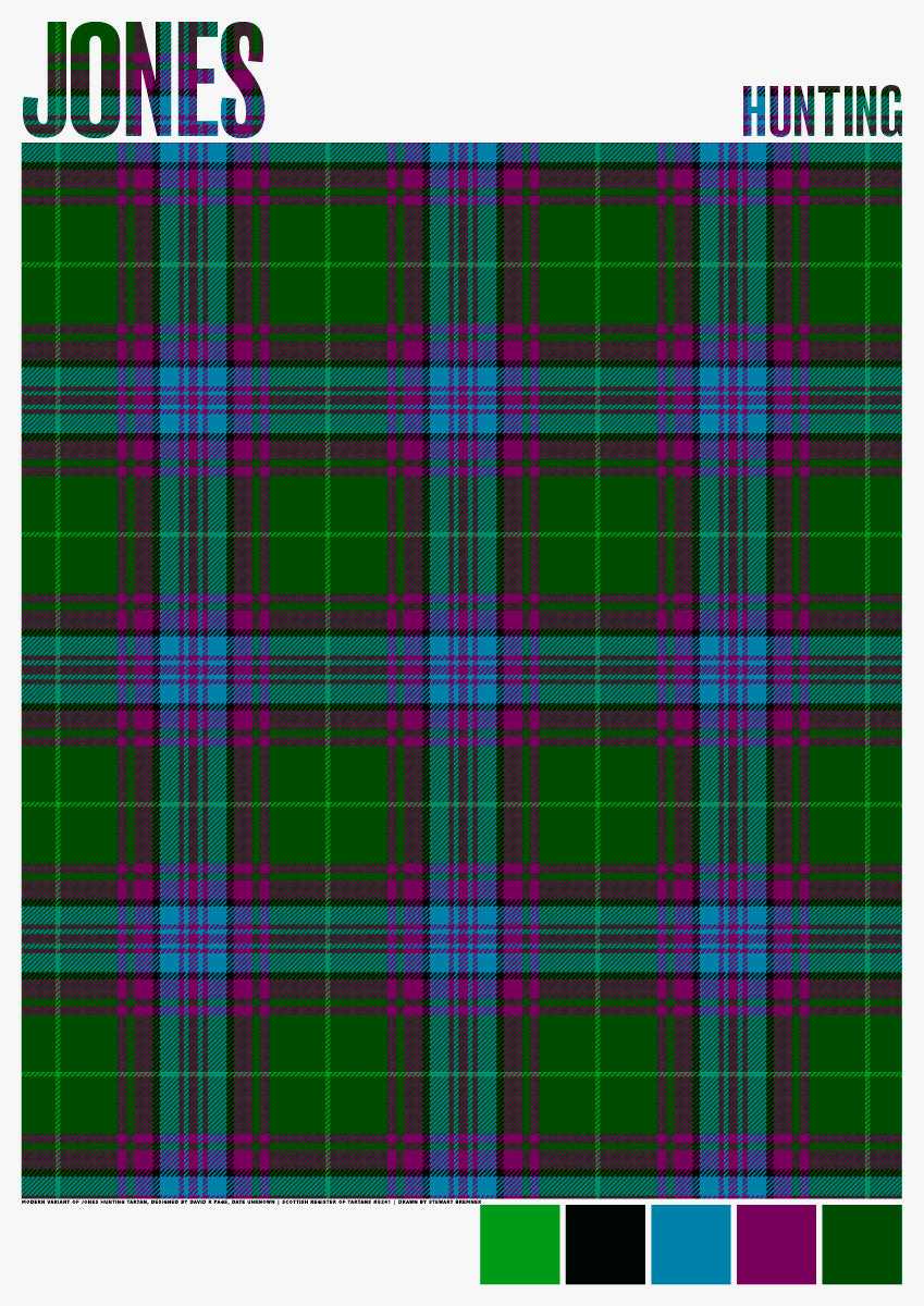 Jones Hunting Modern tartan – giclée print