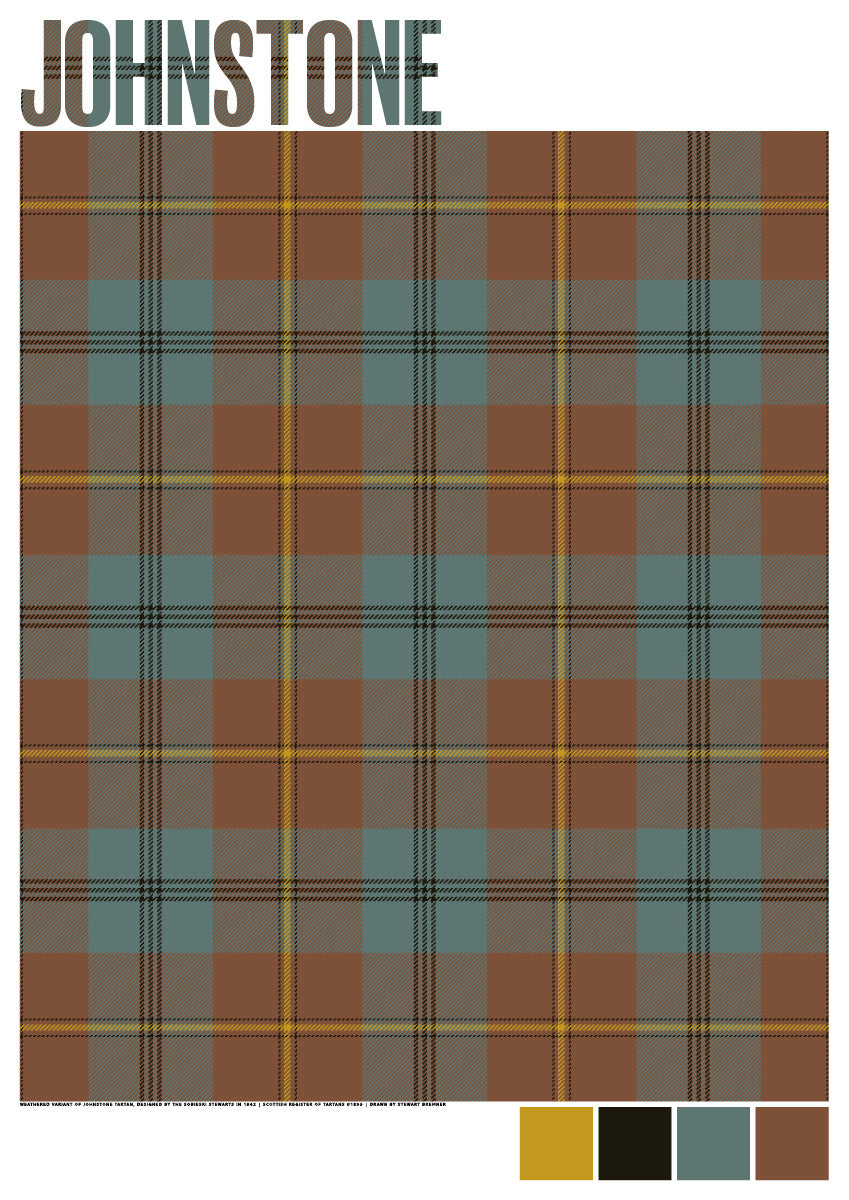 Johnstone Weathered tartan – giclée print