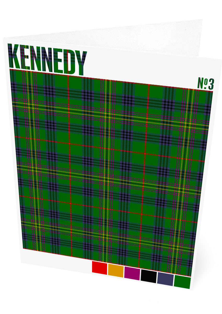 Kennedy #3 Modern tartan – set of two cards