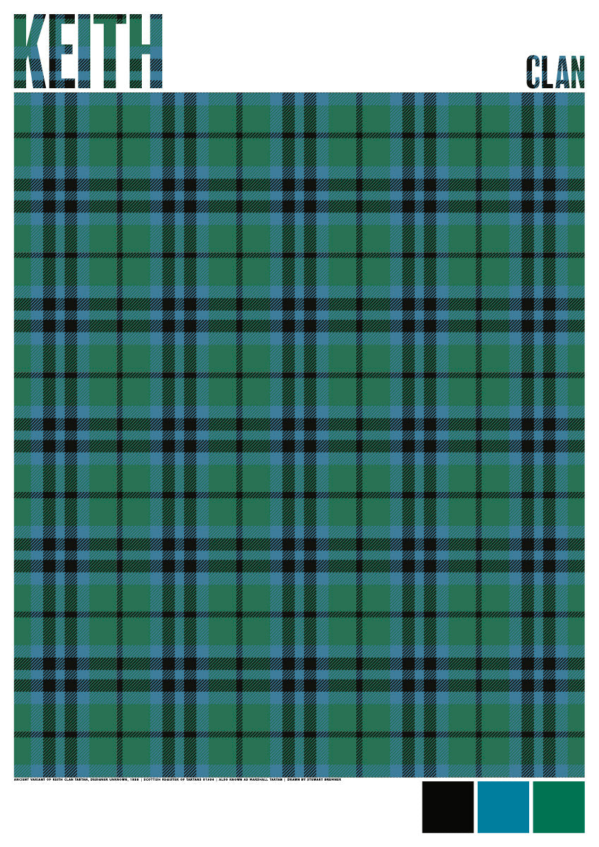 Keith Clan Ancient tartan – giclée print