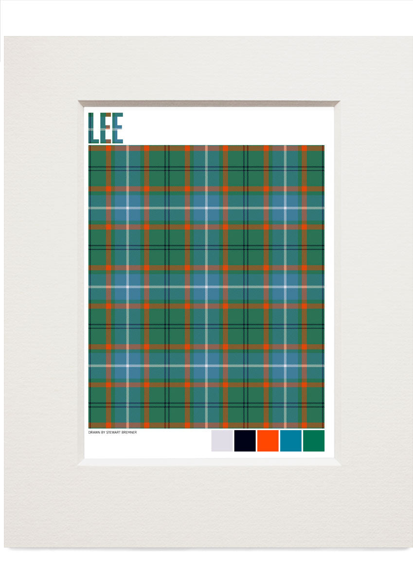 Lee Ancient tartan – small mounted print