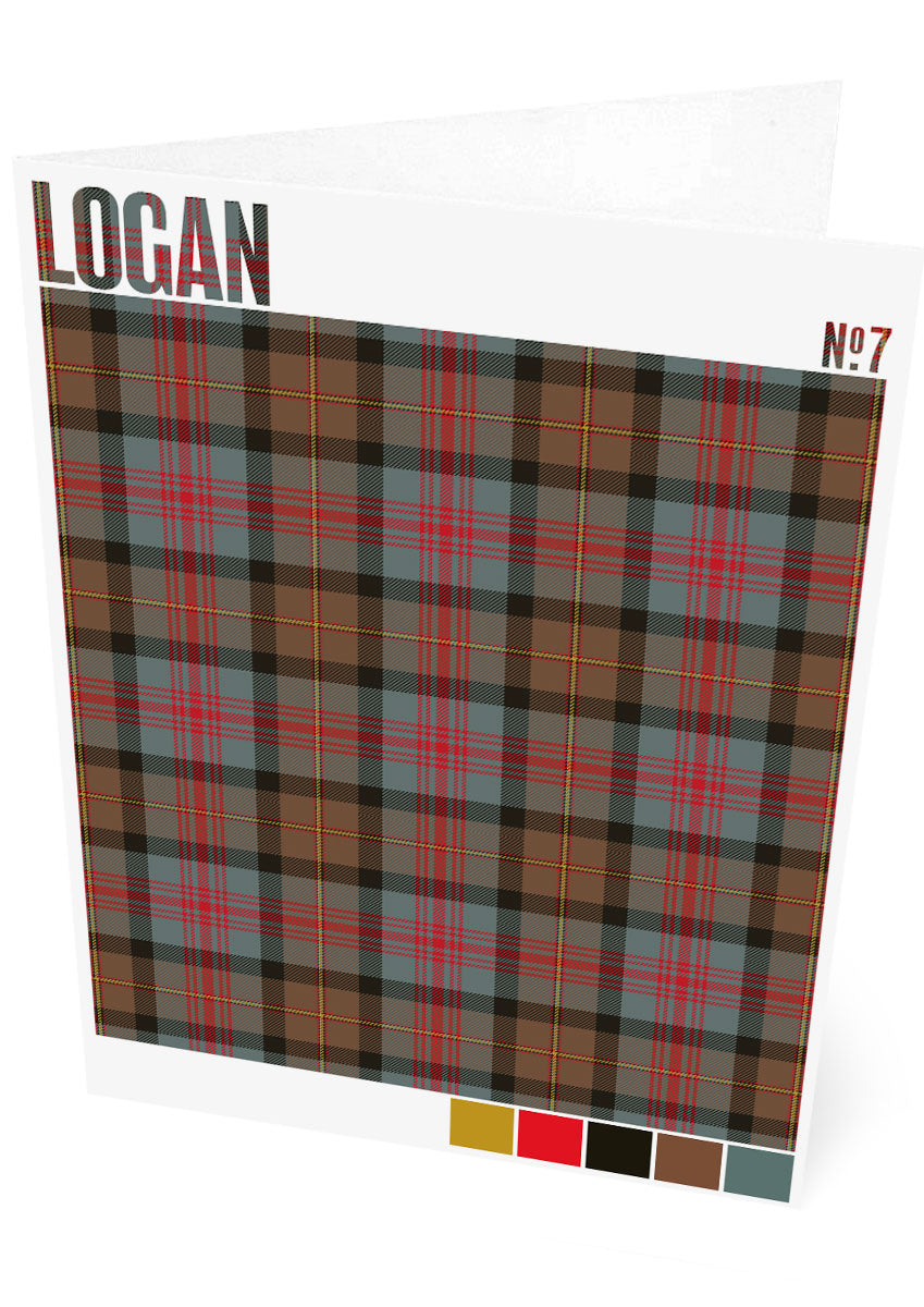 Logan #7 Weathered tartan – set of two cards