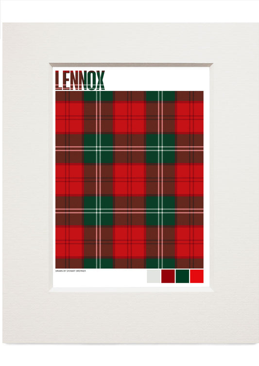 Lennox Modern tartan – small mounted print