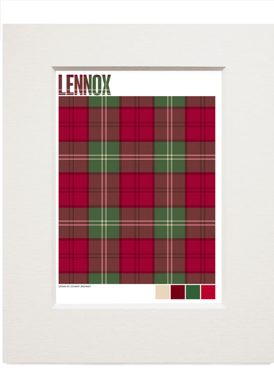 Lennox Muted tartan – small mounted print