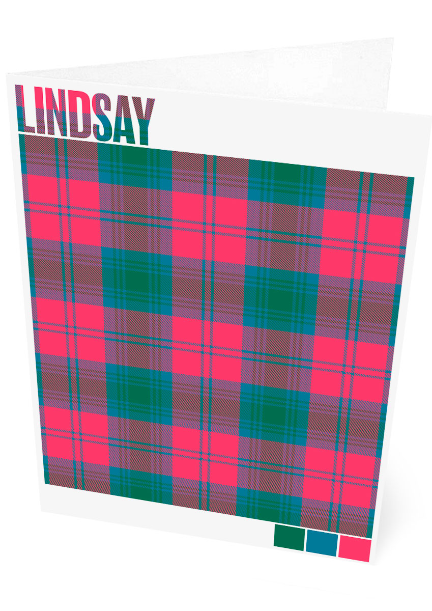 Lindsay Ancient tartan – set of two cards