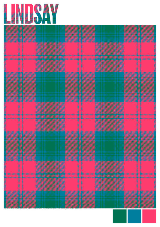 Lindsay Ancient tartan – giclée print