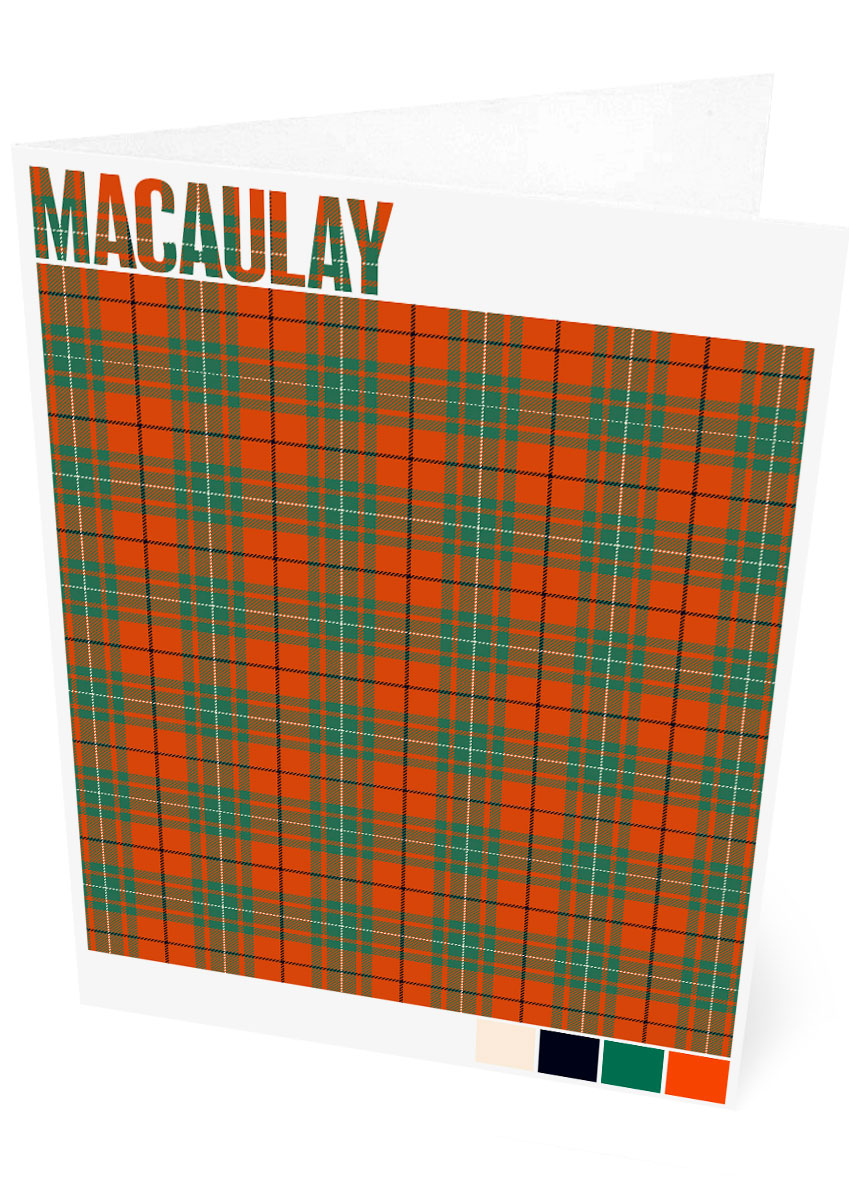 Macaulay Ancient tartan – set of two cards