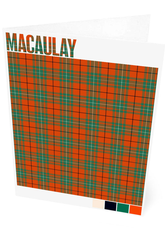 Macaulay Ancient tartan – set of two cards