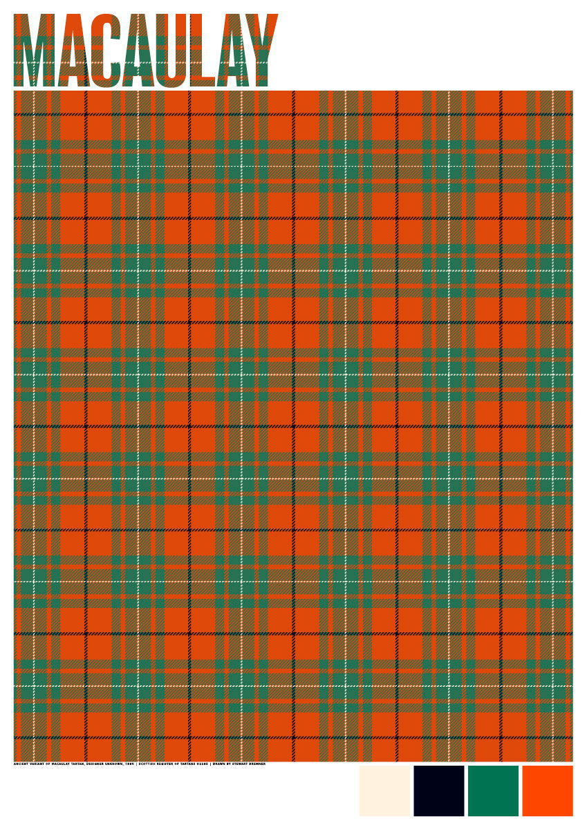 Macaulay Ancient tartan – poster