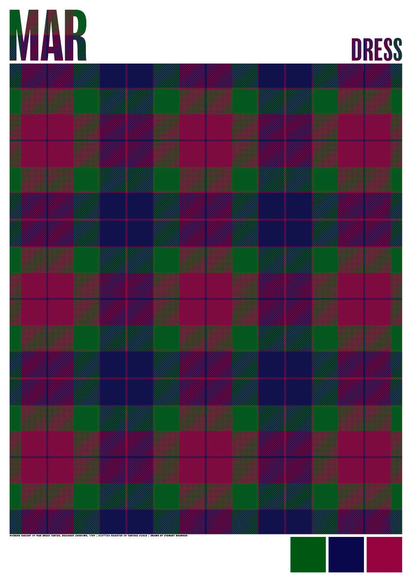 Mar Dress Modern tartan – giclée print