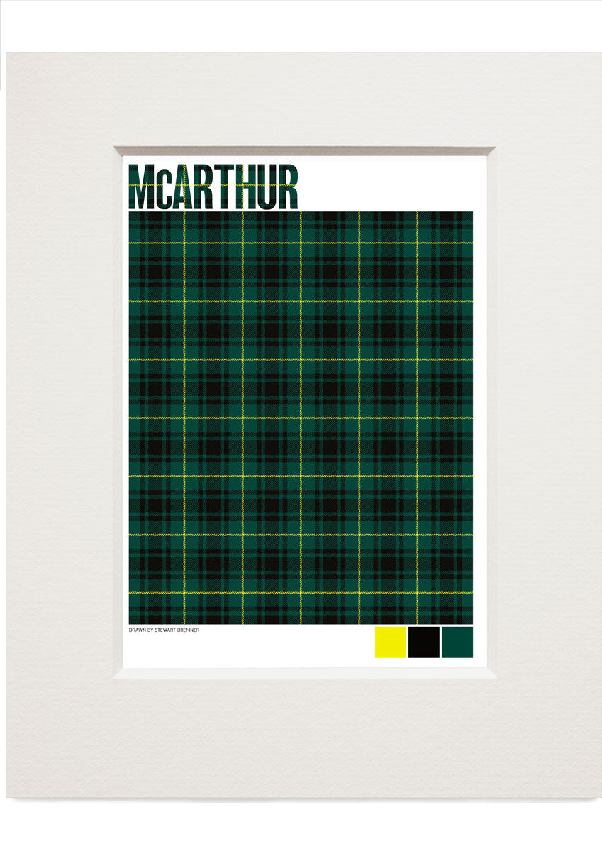 McArthur Modern tartan – small mounted print