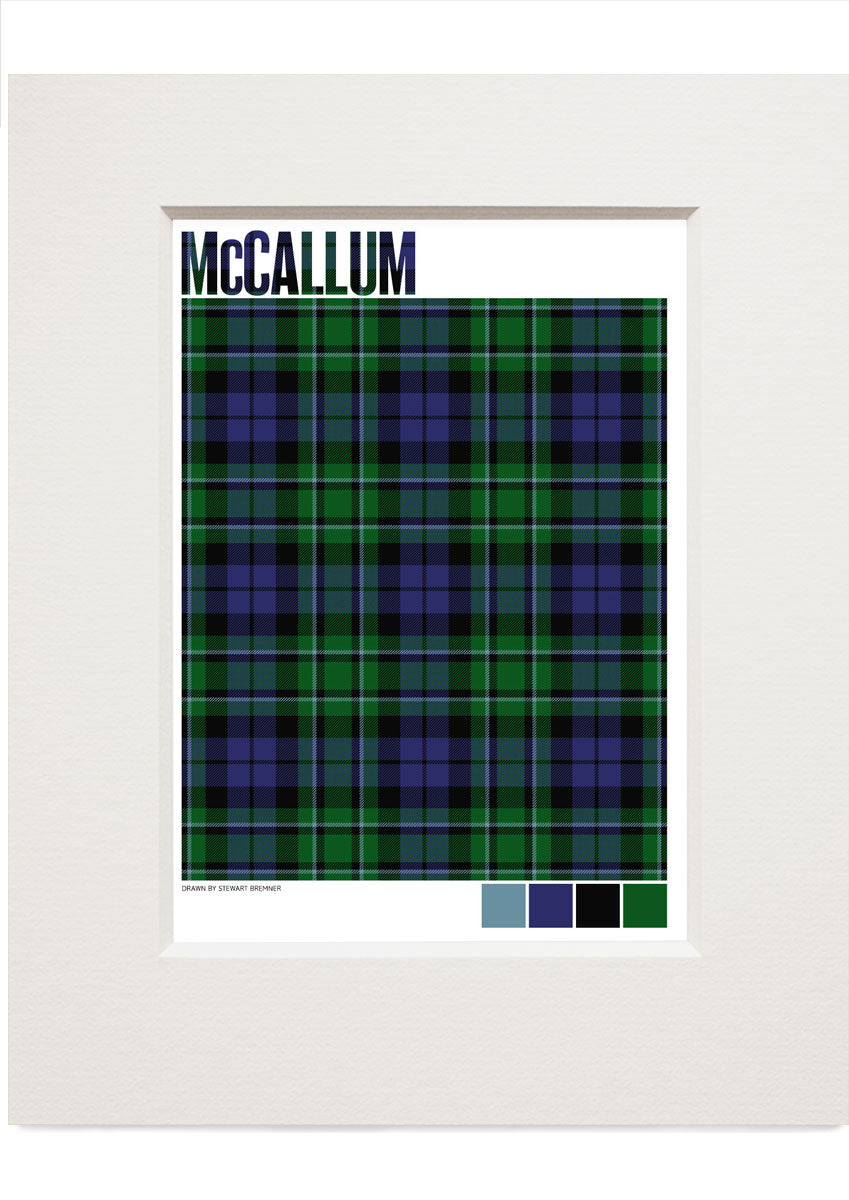 McCallum Modern tartan – small mounted print