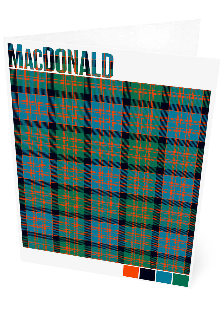 MacDonald Ancient tartan – set of two cards