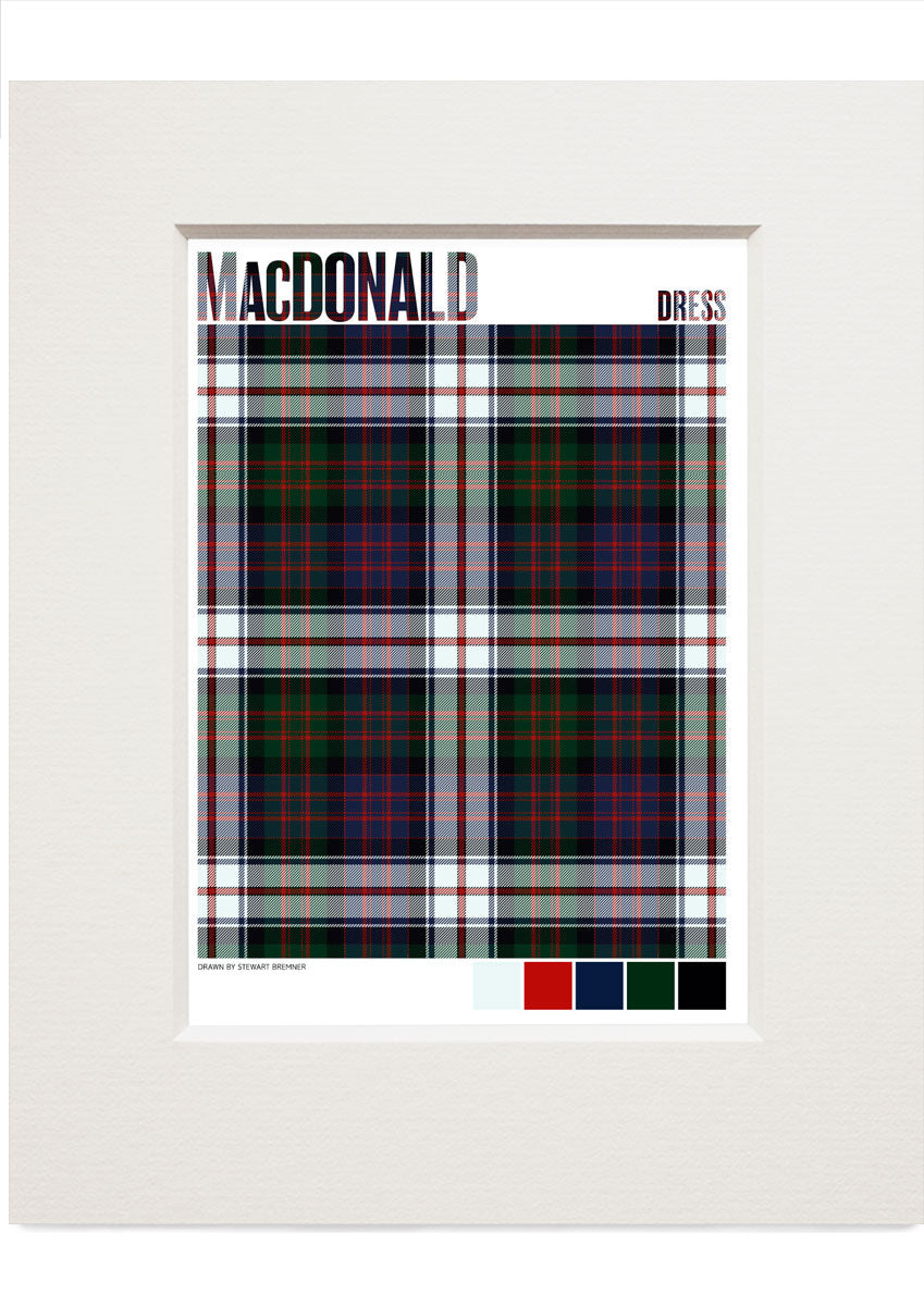 MacDonald Dress Modern tartan – small mounted print