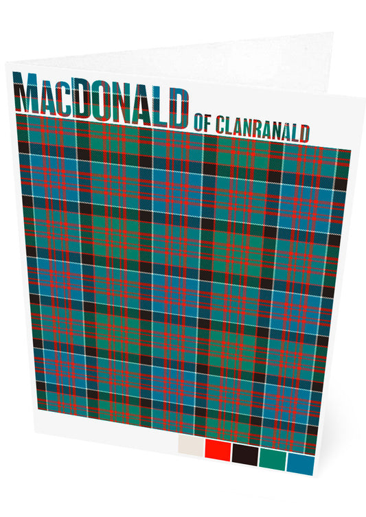 MacDonald of Clanranald Ancient tartan – set of two cards