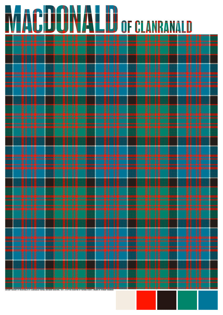 MacDonald of Clanranald Ancient tartan – giclée print