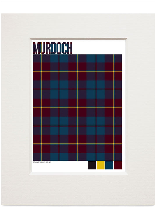 Murdoch Modern tartan – small mounted print