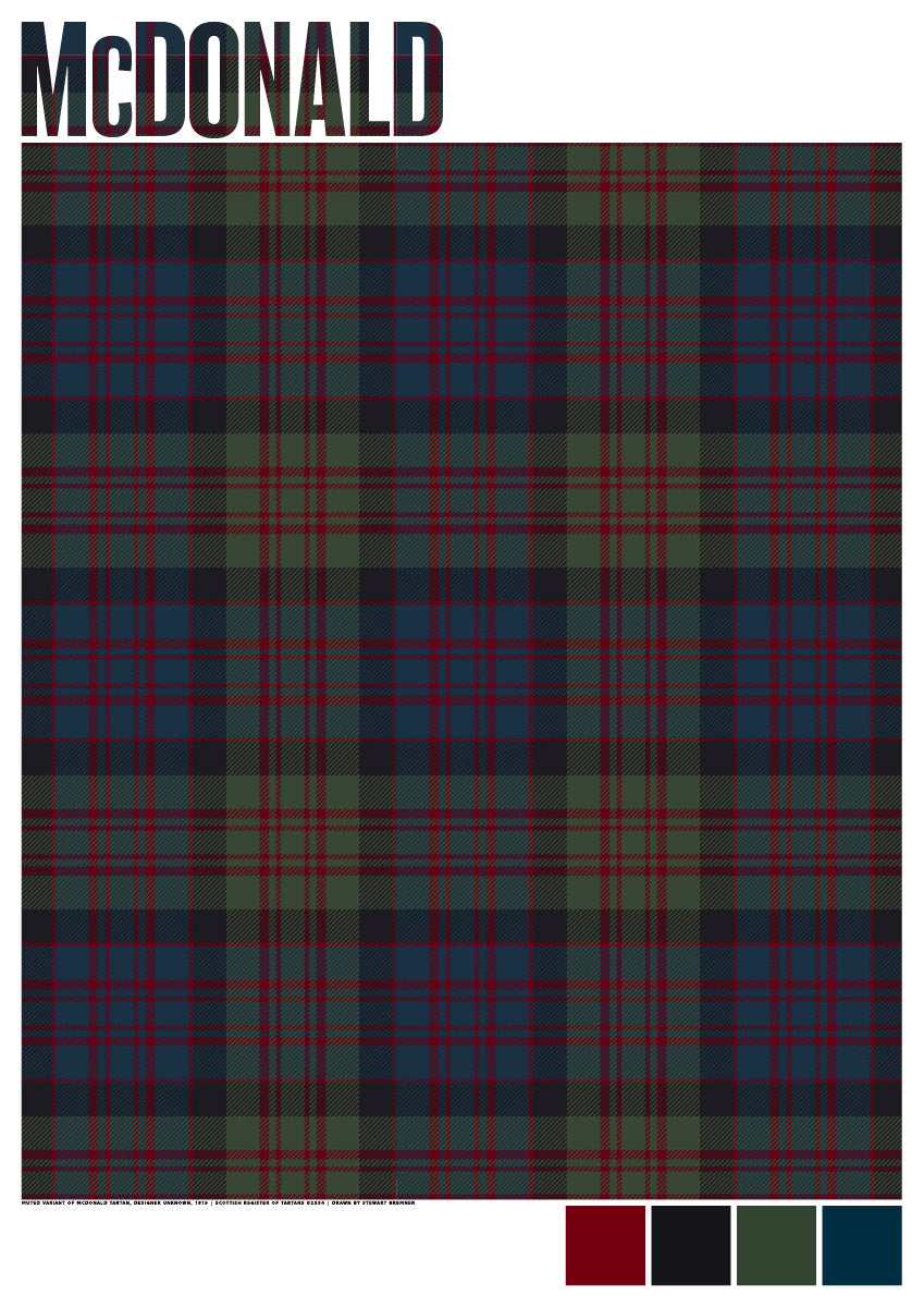 McDonald Muted tartan – poster